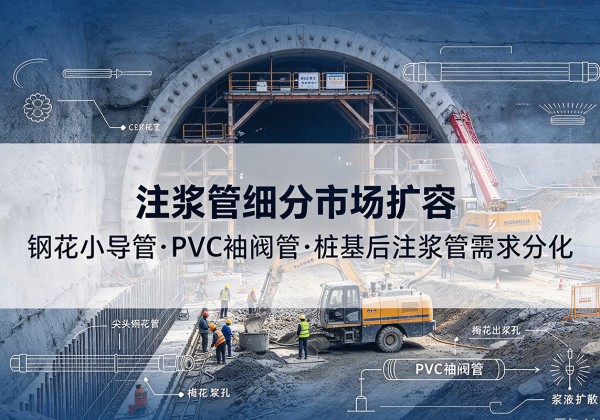 丰城注浆管细分市场扩容，隧道钢花小导管、PVC 袖阀管、桩基后注浆管需求分化